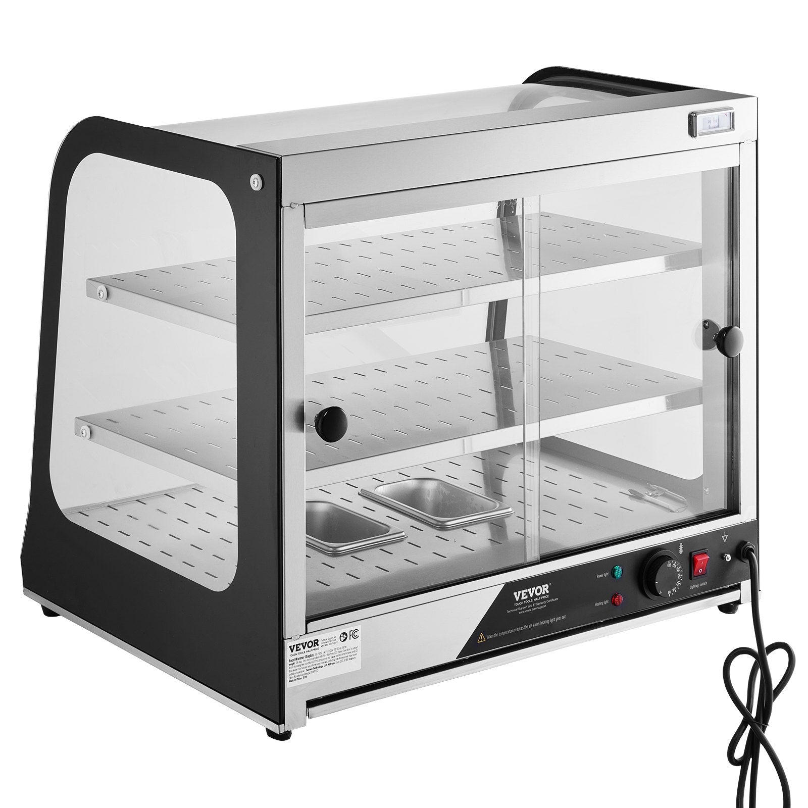 Maisto šildymo vitrina VEVOR SC-F802, 111 l