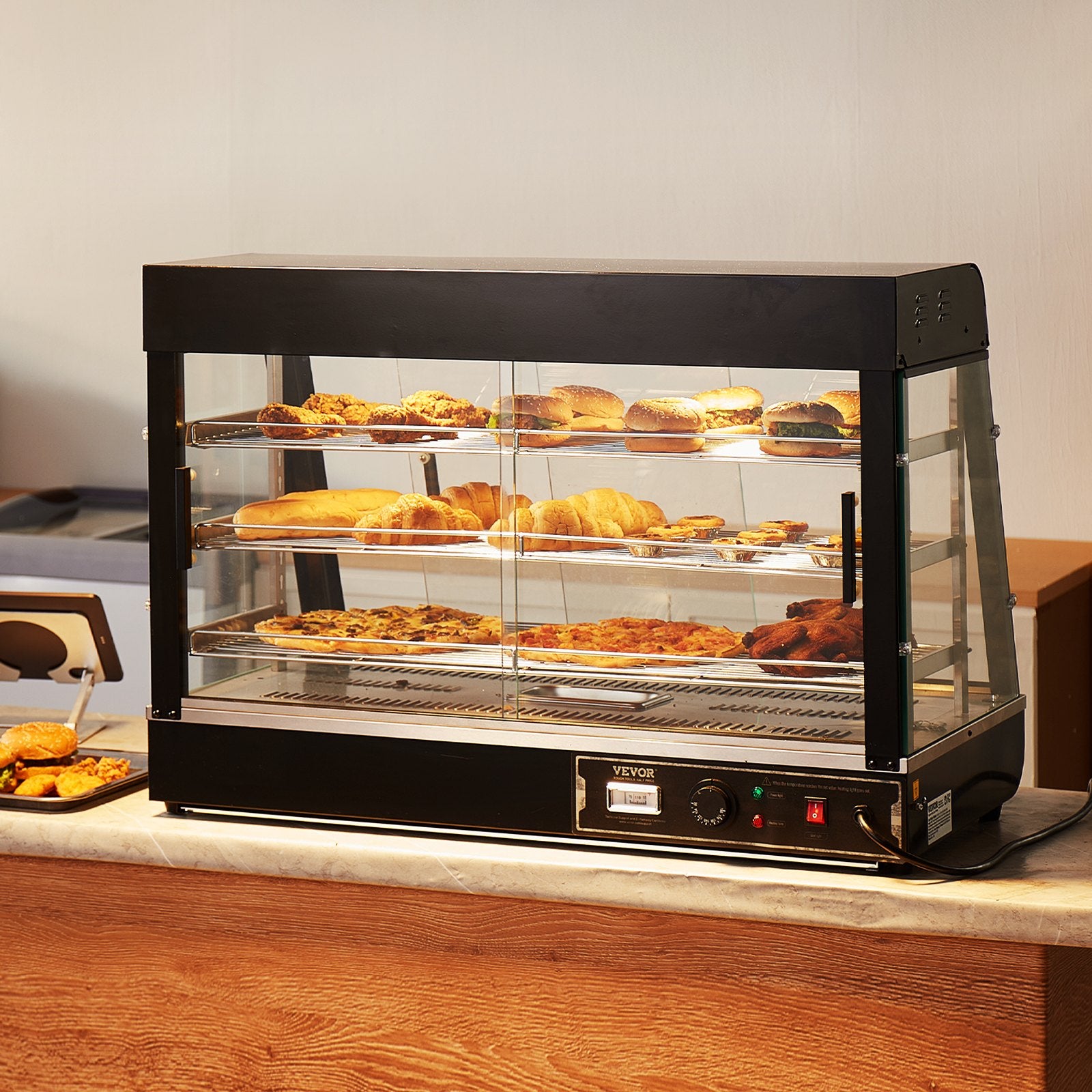 Maisto šildymo vitrina VEVOR SC-CJ-602, 1500W
