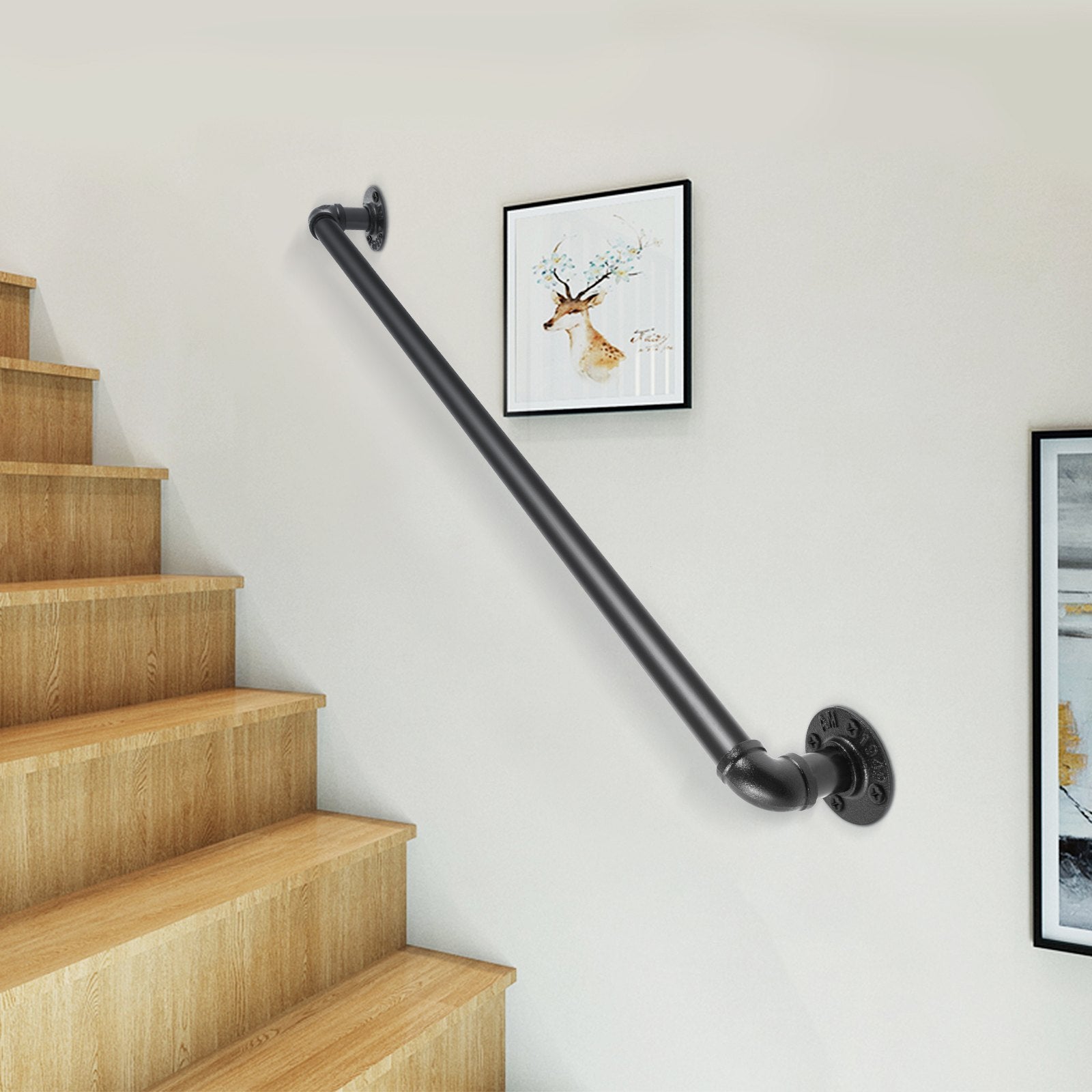 Laiptų turėklas VEVOR VV-GYGFS-HS3YC, 91,4 cm