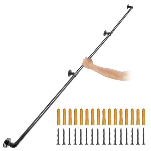 Laiptų turėklas VEVOR VV-GYGFS-HS8YC, 243,8 cm
