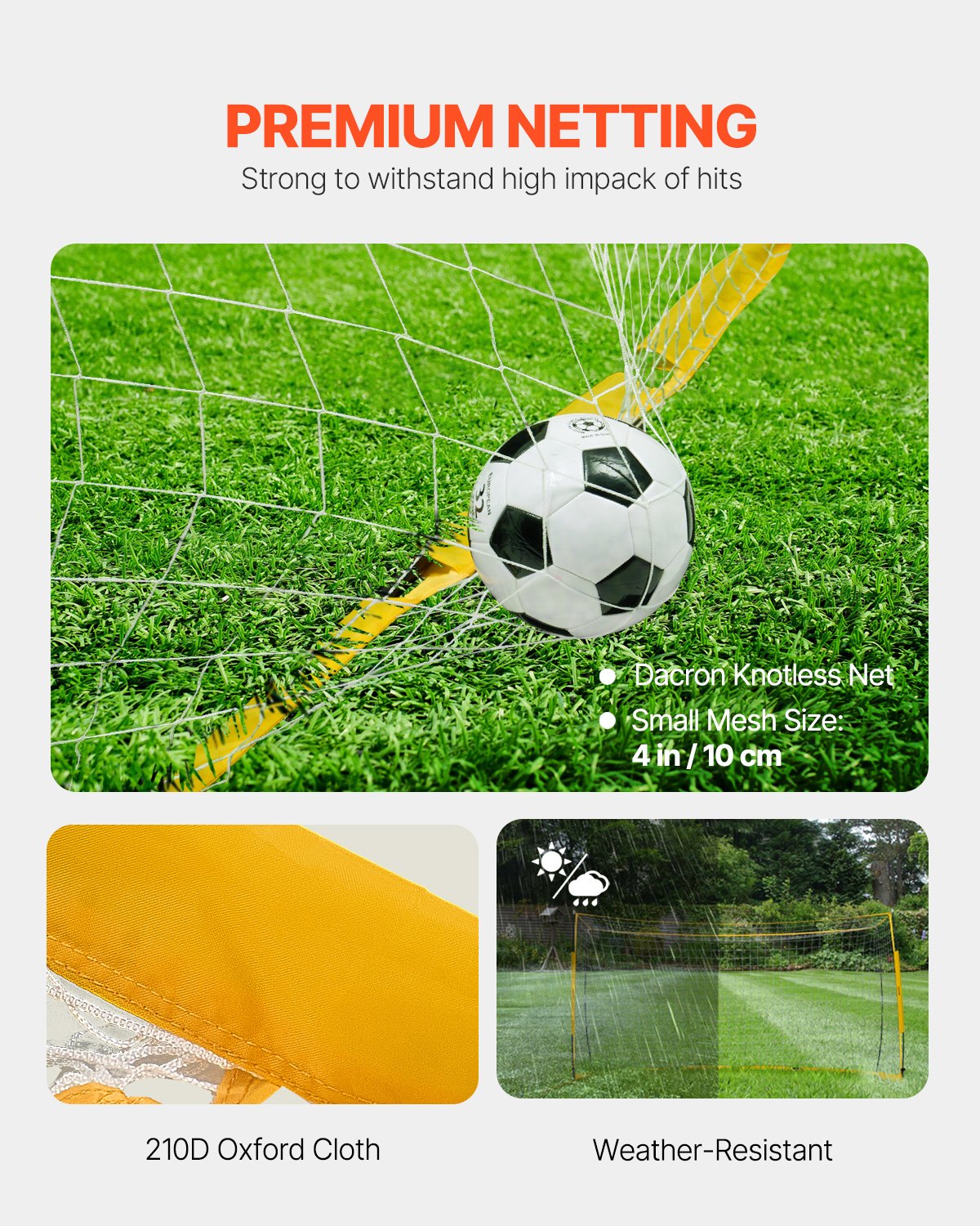 Nešiojami futbolo vartai VEVOR SSH12X6, 3,6 x 1,8 m