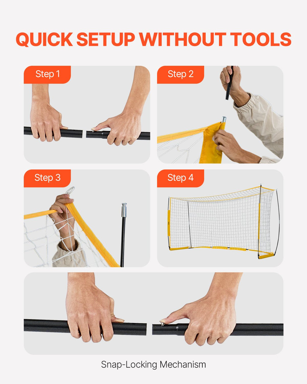 Nešiojami futbolo vartai VEVOR SSH12X6, 3,6 x 1,8 m