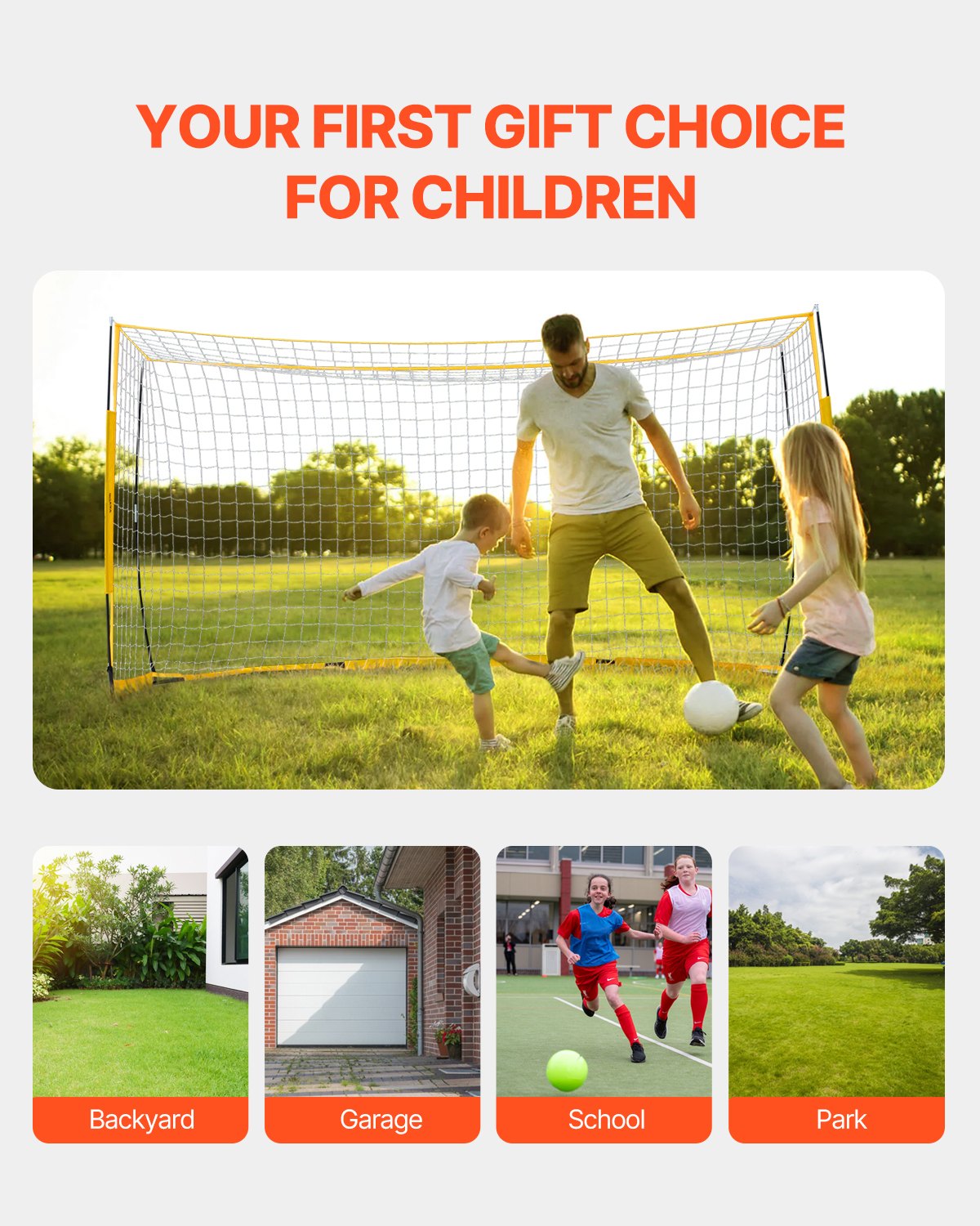 Nešiojami futbolo vartai VEVOR SSH12X6, 3,6 x 1,8 m