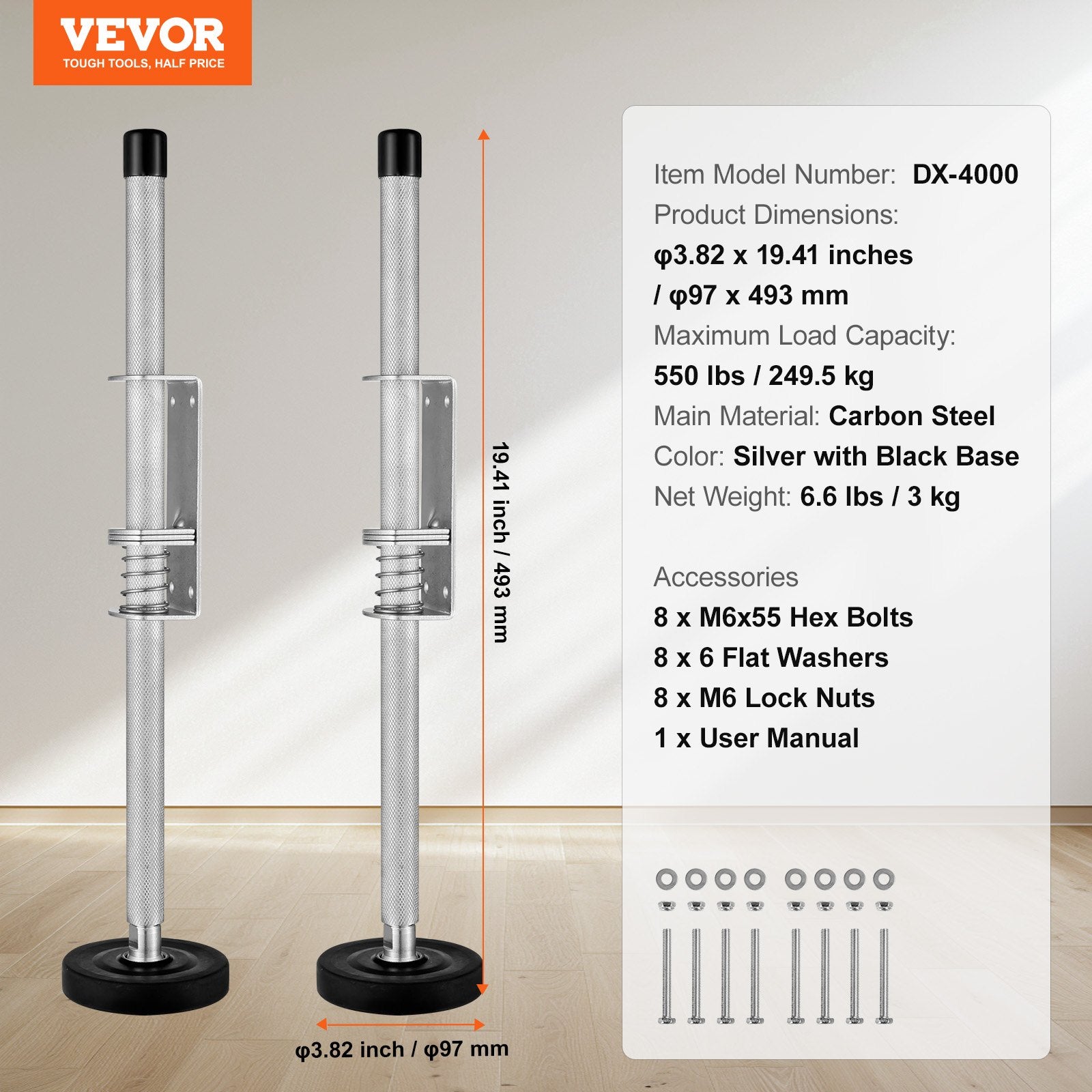 Kopėčių lygintuvas VEVOR DX-4000, 250 kg keliamoji galia