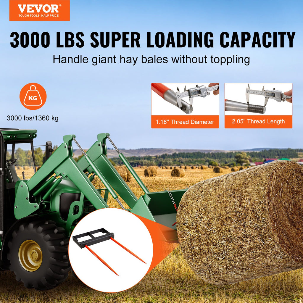 Šieno šakės VEVOR WBS-016, 1360 kg keliamoji galia