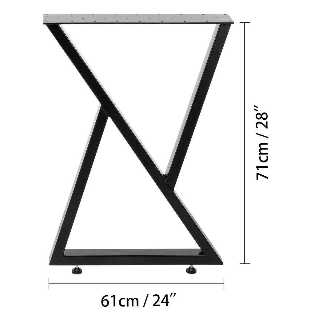 Metalinės stalo kojos VEVOR Zig Zag, 71 cm aukščio