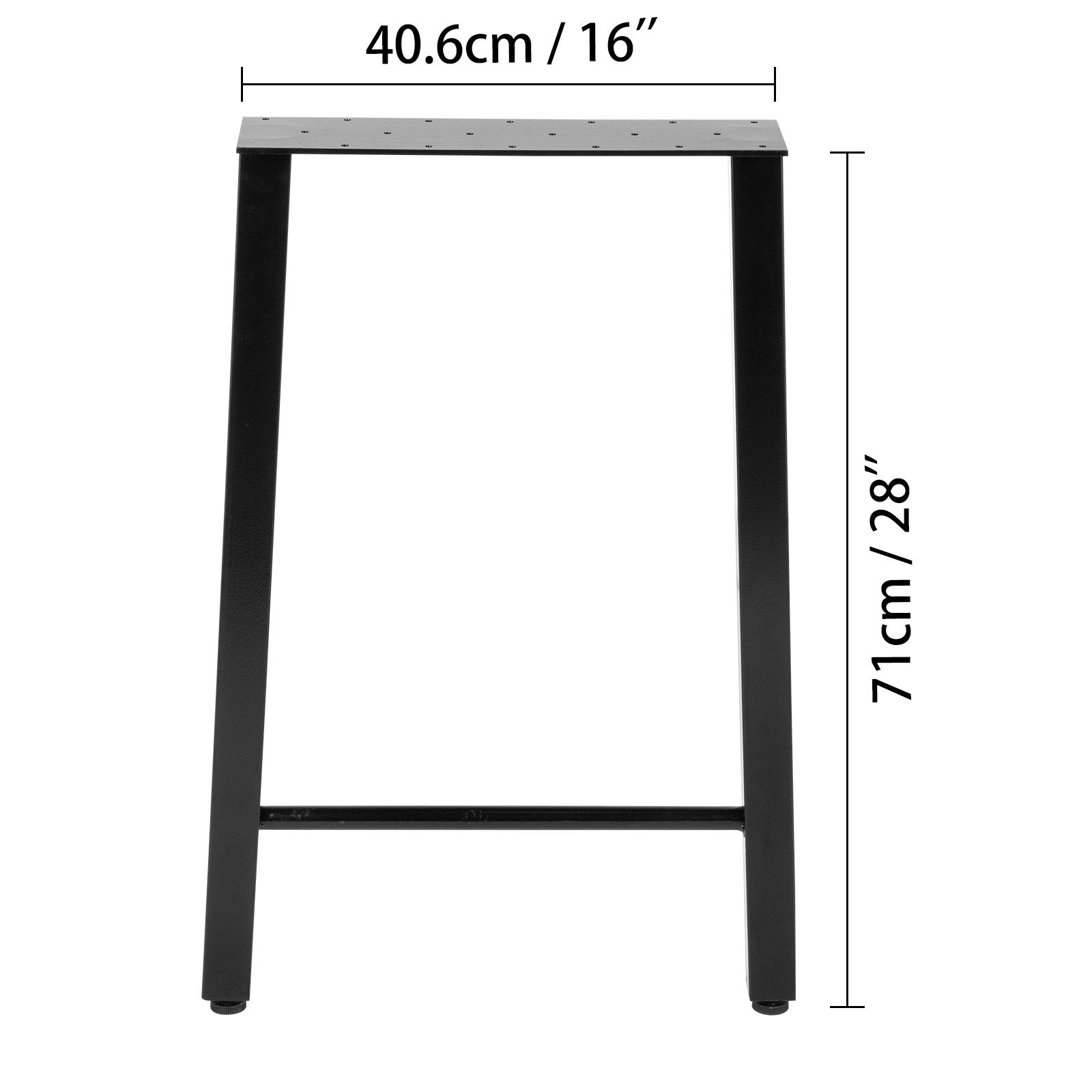 Metalinės stalo kojos VEVOR Trapecijos formos, 71 cm aukščio