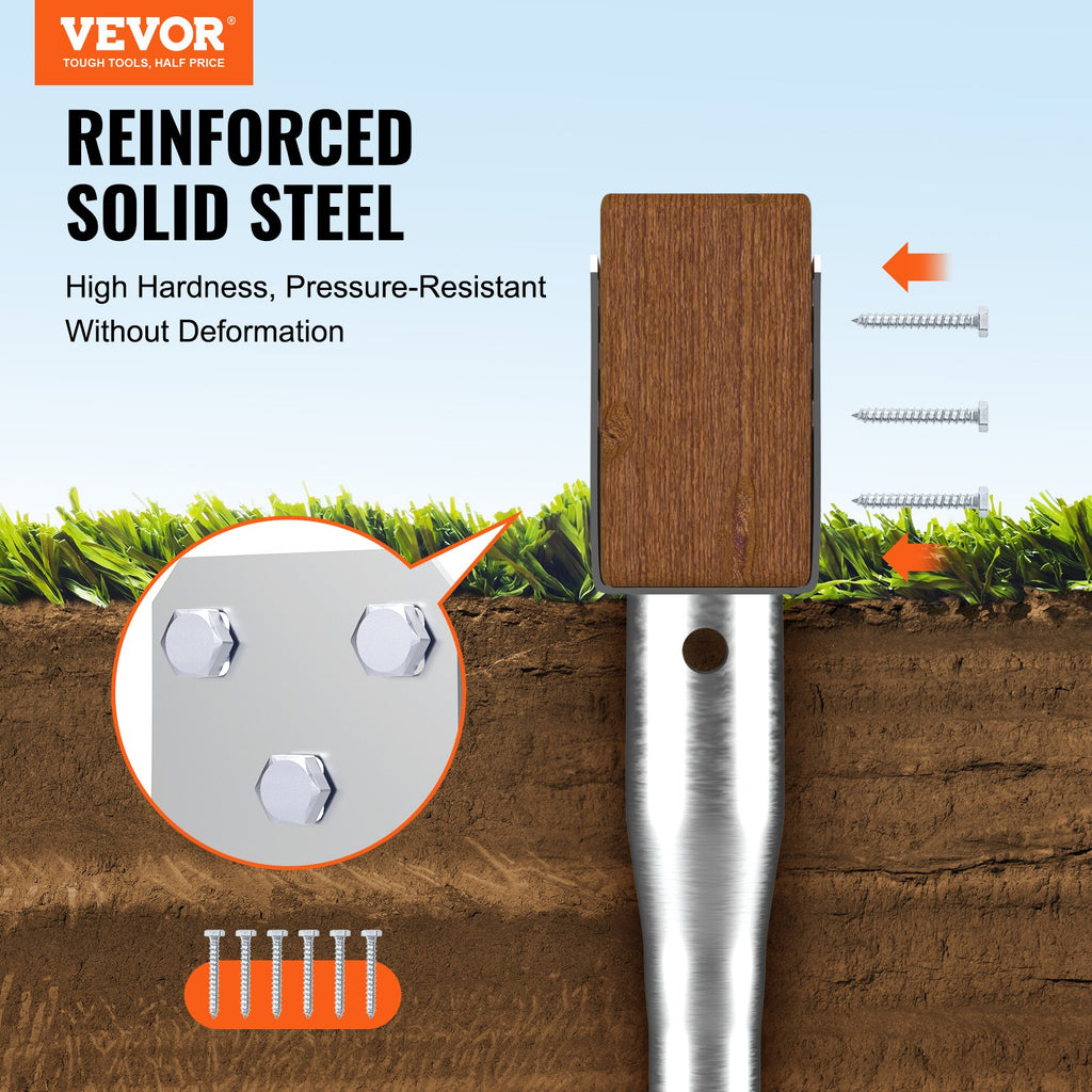 Įsukamas stulpų laikiklis VEVOR UX-3.5-27-4, 4 vnt. komplektas