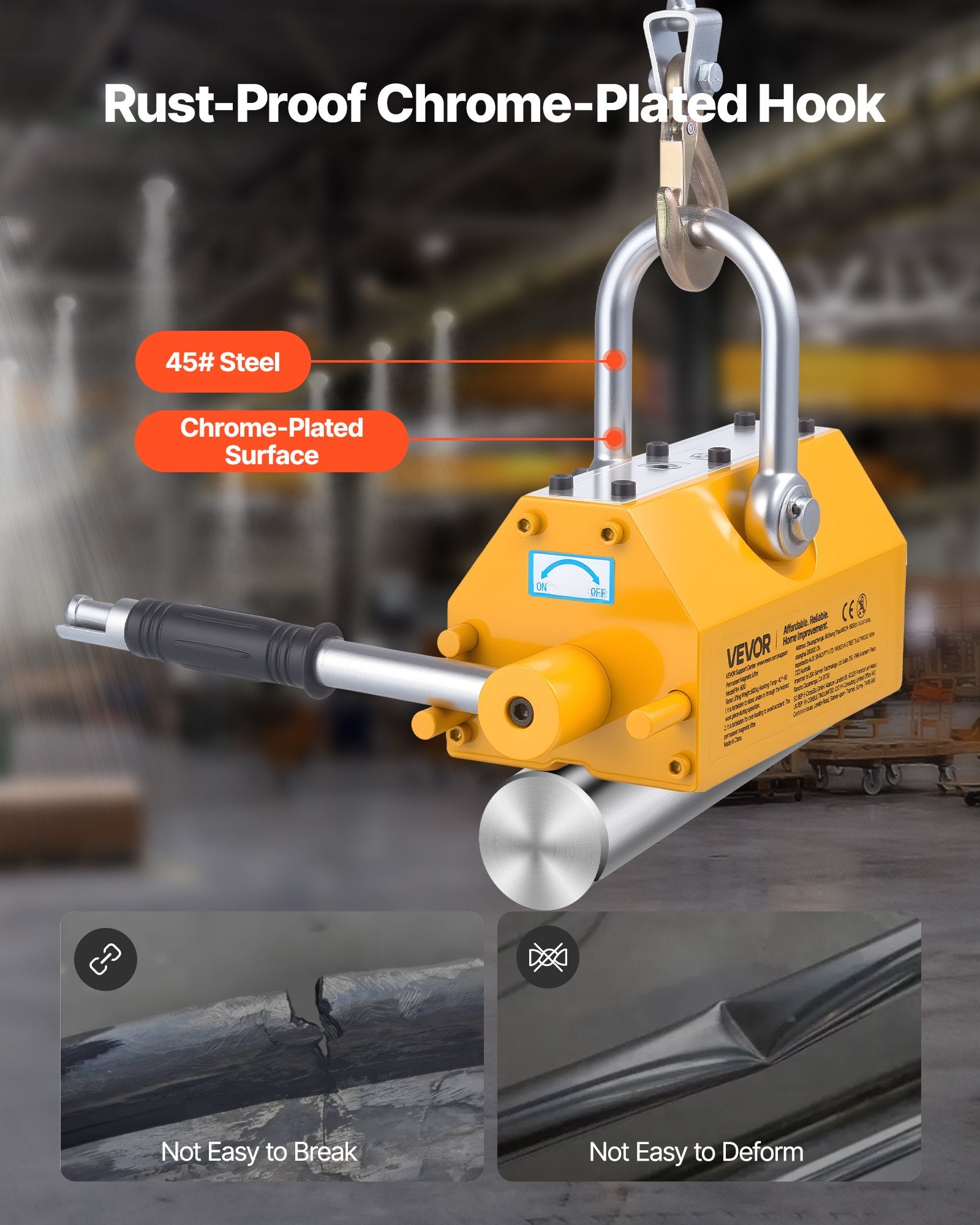 Magnetinis keltuvas VEVOR PM-600, 600 kg