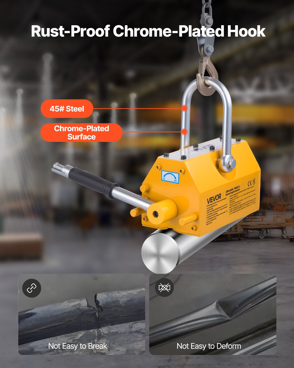 Magnetinis kėliklis VEVOR PM-1000, 1000 kg