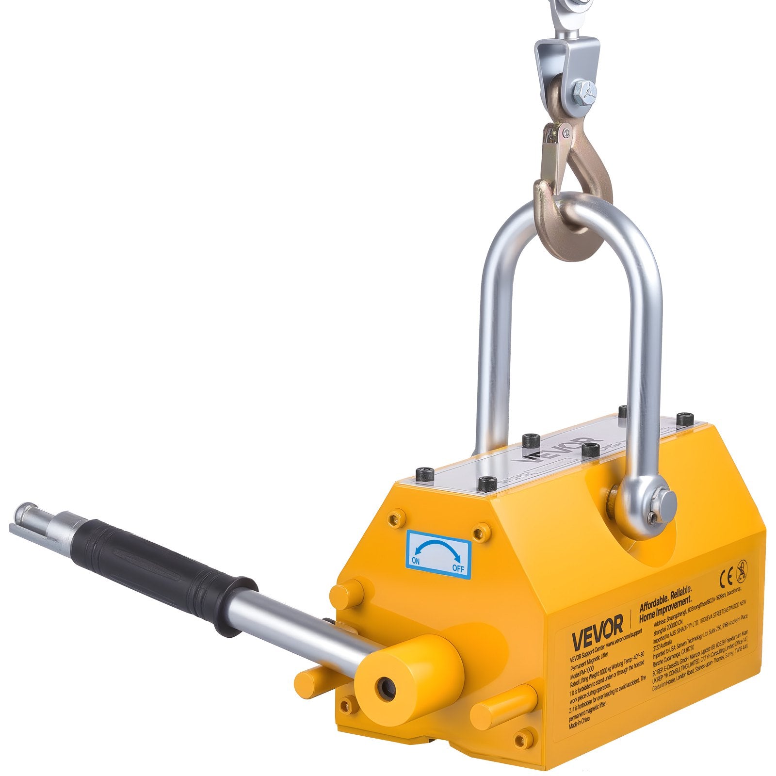 Magnetinis kėliklis VEVOR PM-1000, 1000 kg