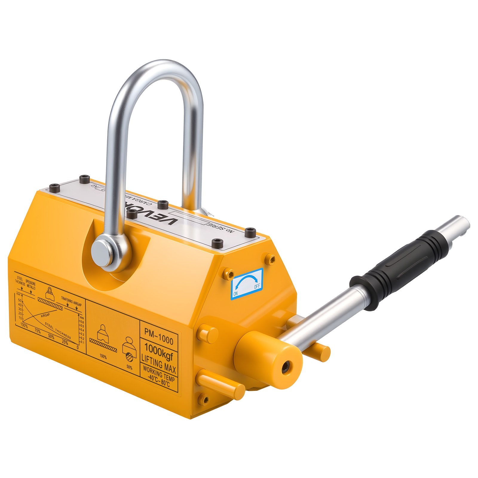 Magnetinis kėliklis VEVOR PM-1000, 1000 kg