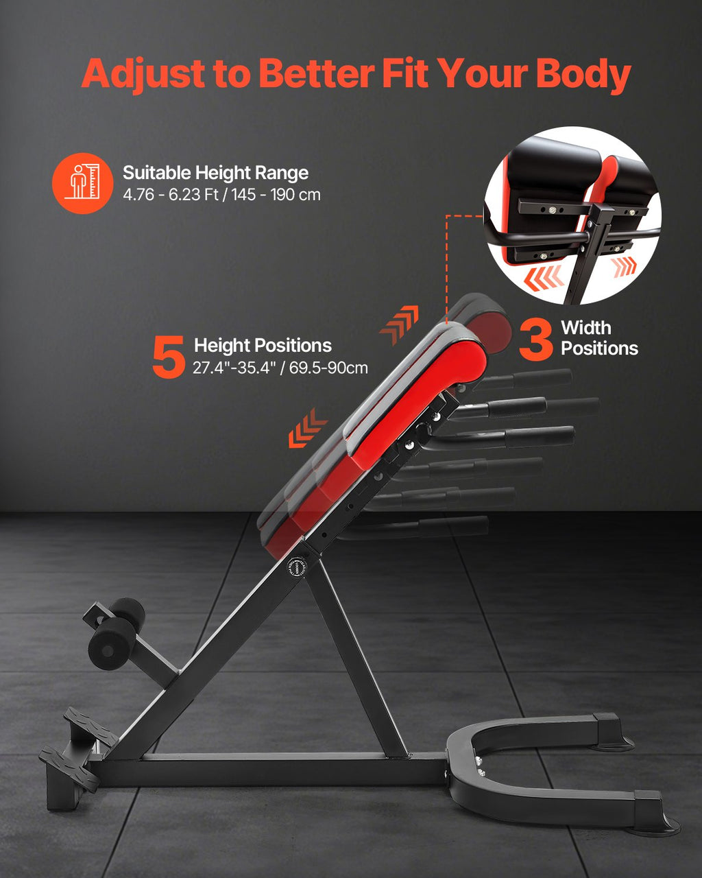 Nugaros tiesimo suolelis VEVOR SJ1015, 136 kg apkrova