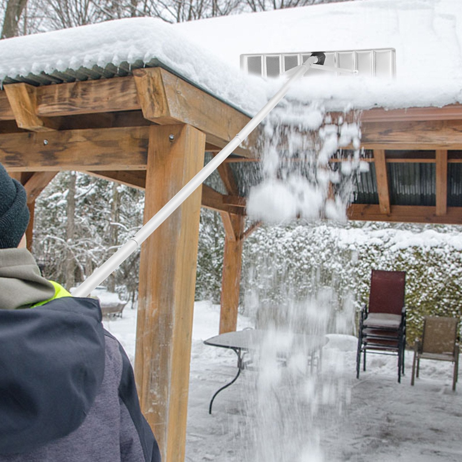 Stogo sniego valytuvas VEVOR CY-SF03, 6,4 m siekis
