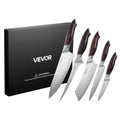 Virtuvinių peilių rinkinys VEVOR KD48M5-5PCS, 5 dalių, Damasko plienas