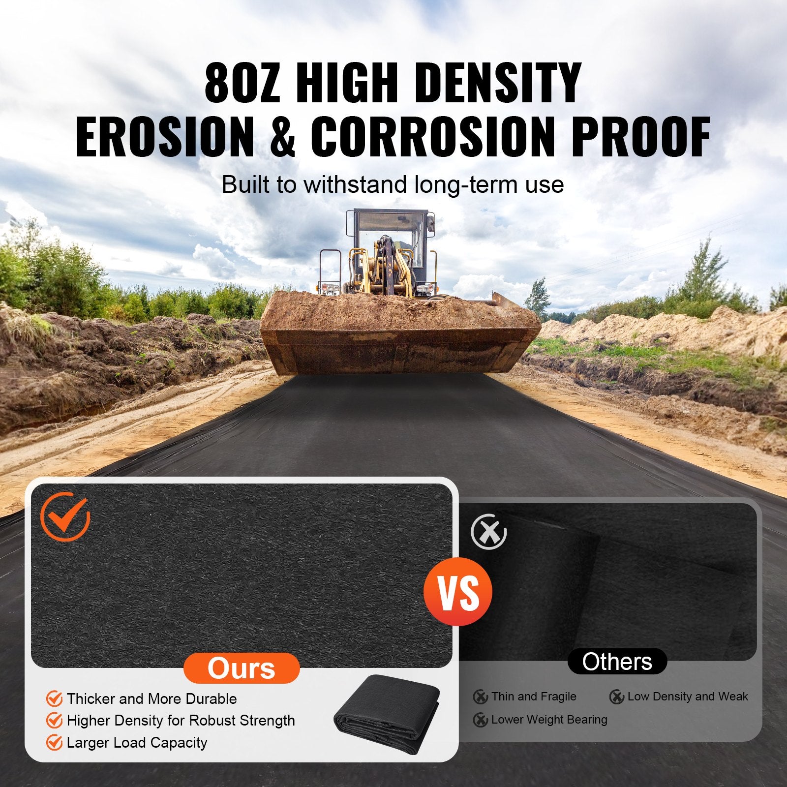 Geotekstilė VEVOR 3.0*30.5-271, 271 g/m²