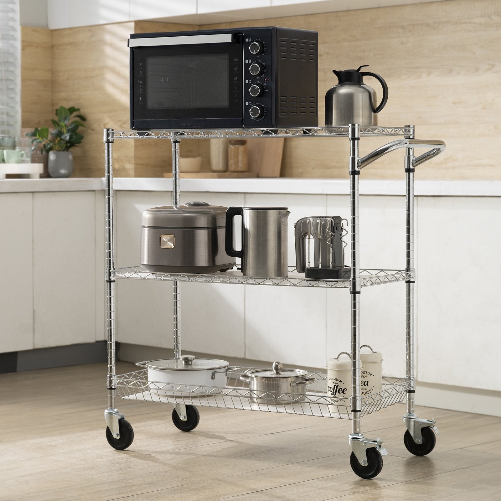 Virtuvinis vežimėlis VEVOR TR183636A3GW4C, 300 kg keliamoji galia