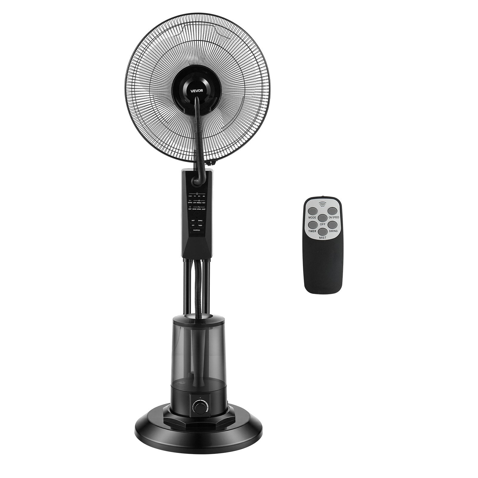 Drėkinantis pastatomas ventiliatorius VEVOR FP-1601S, 3 l talpa