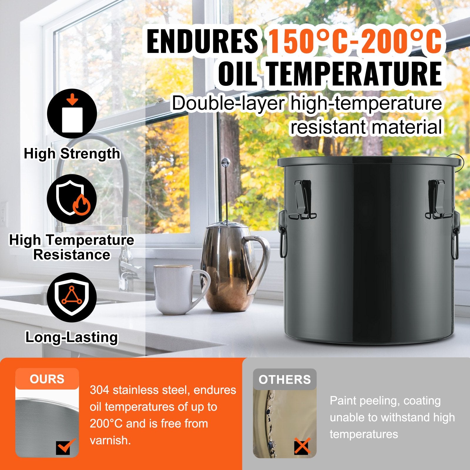 Aliejaus utilizavimo talpa VEVOR GLS-10GAL, 37,8 l