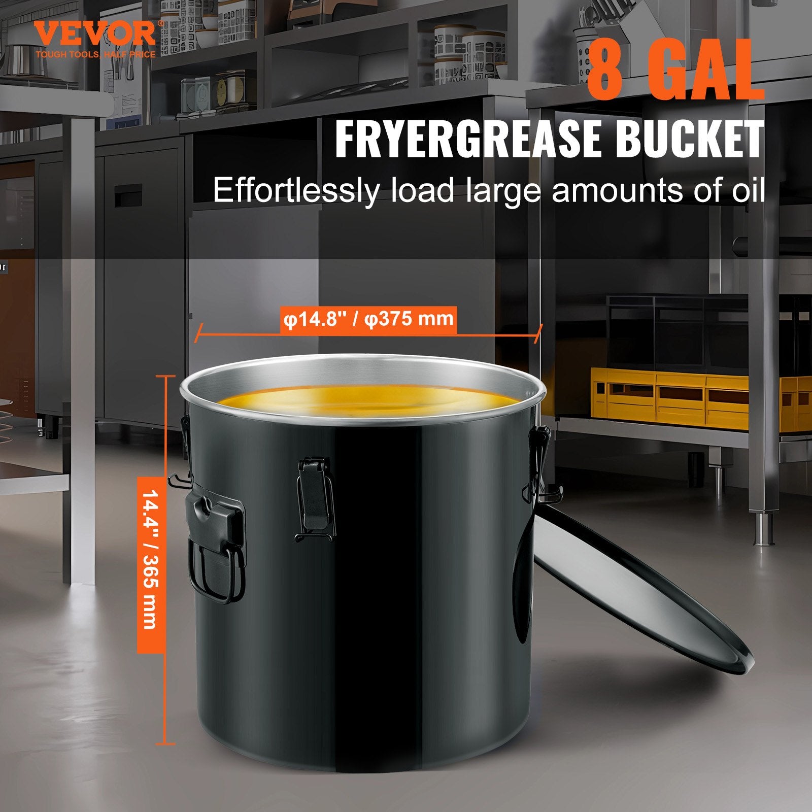 Aliejaus utilizavimo talpa VEVOR GLS-8GAL, 30 l