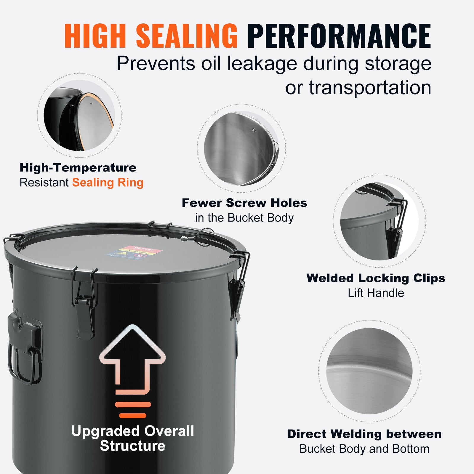 Aliejaus utilizavimo talpa VEVOR GLS-8GAL, 30 l