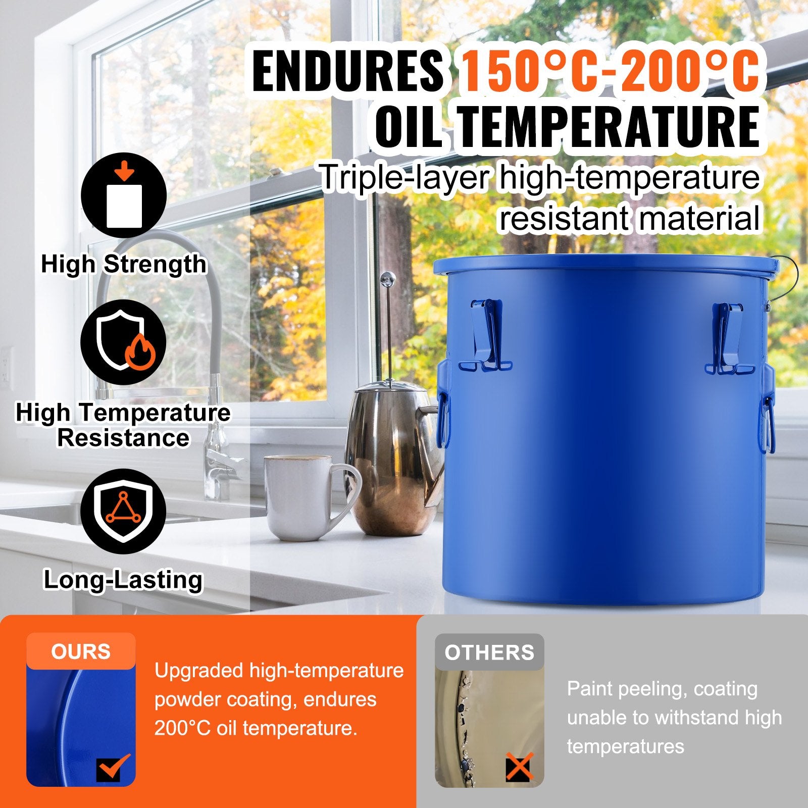 Aliejaus surinkimo talpa VEVOR GLB-10GAL, 37,8 l