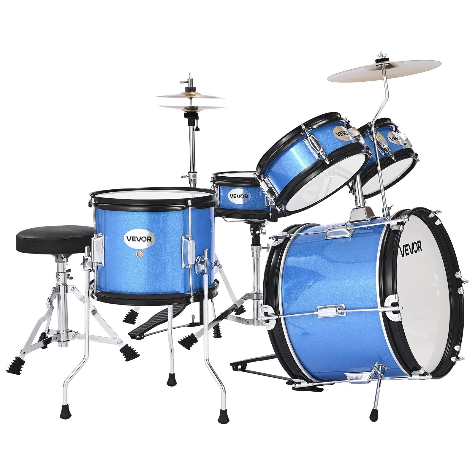 Vaikiškas būgnų komplektas VEVOR SH-004-BL-A, 5 dalių