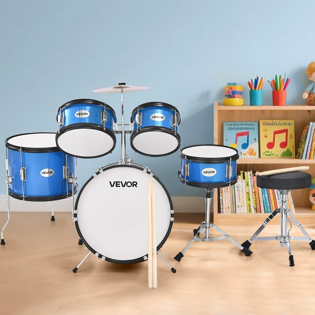 Vaikų būgnų komplektas VEVOR SH-002-BL-A, 5 dalių