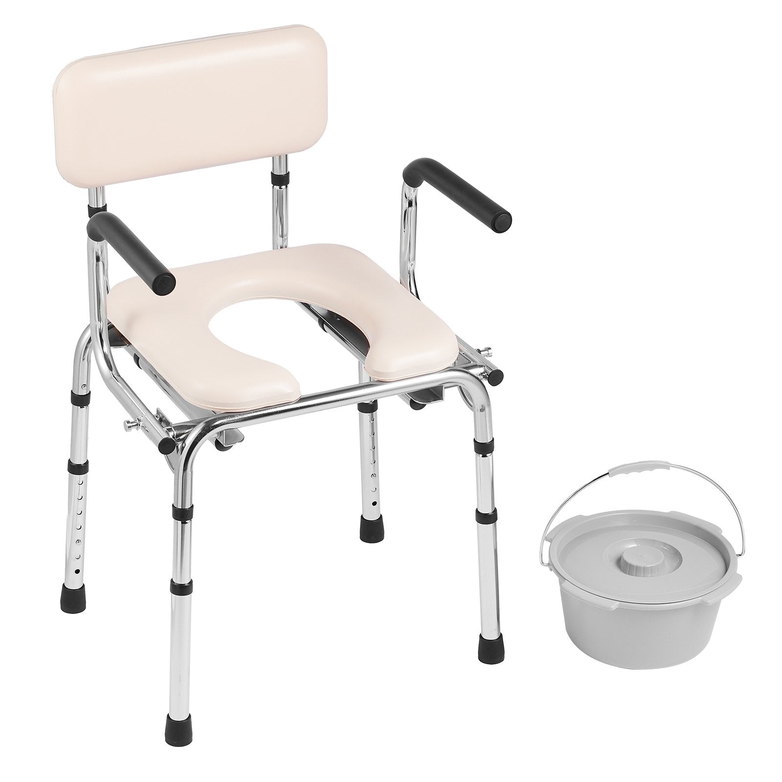 Neįgaliojo kėdė-tualetas VEVOR FBL760101, 158,8 kg apkrova
