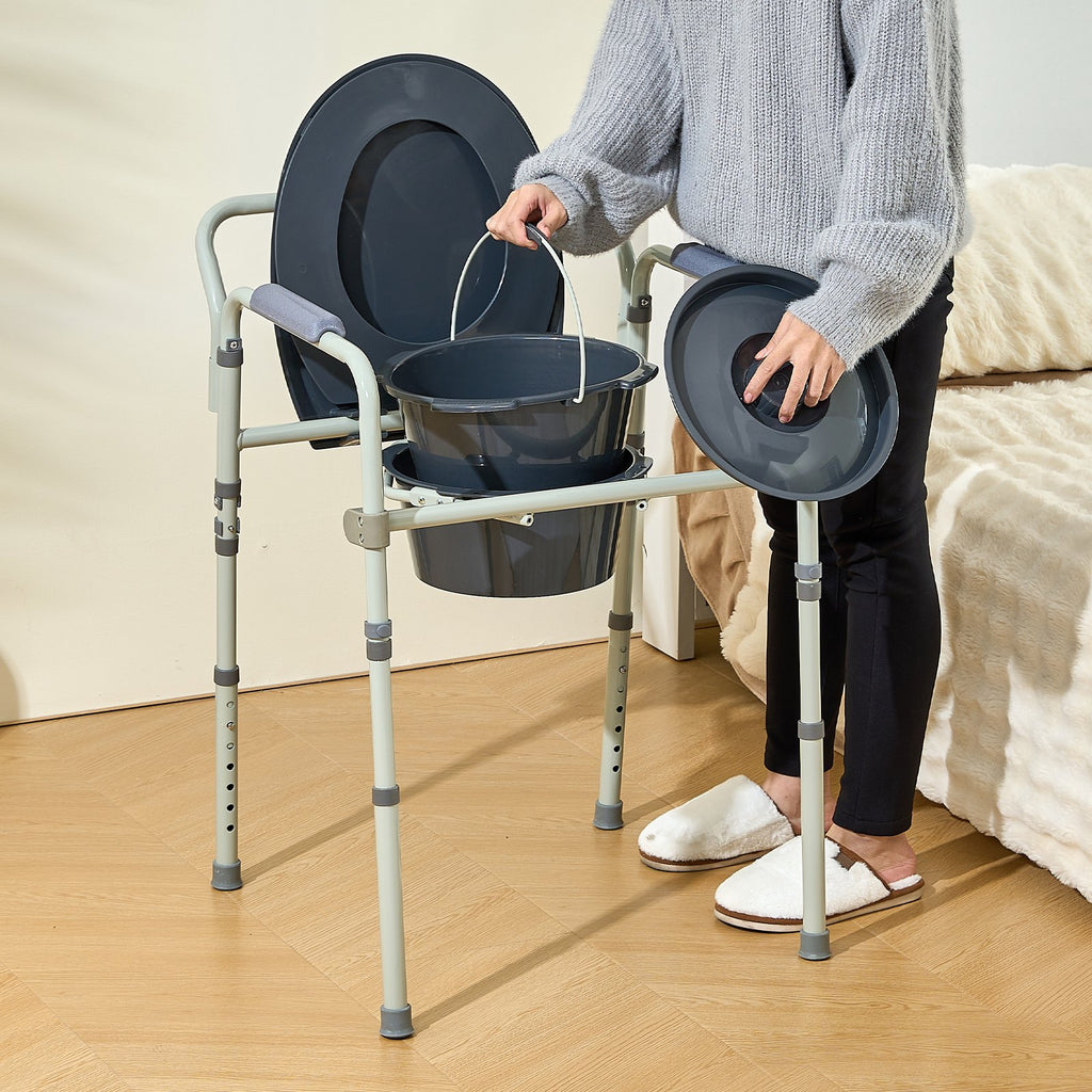 Neįgaliojo kėdė-tualetas VEVOR FBL710007, 158,8 kg apkrova