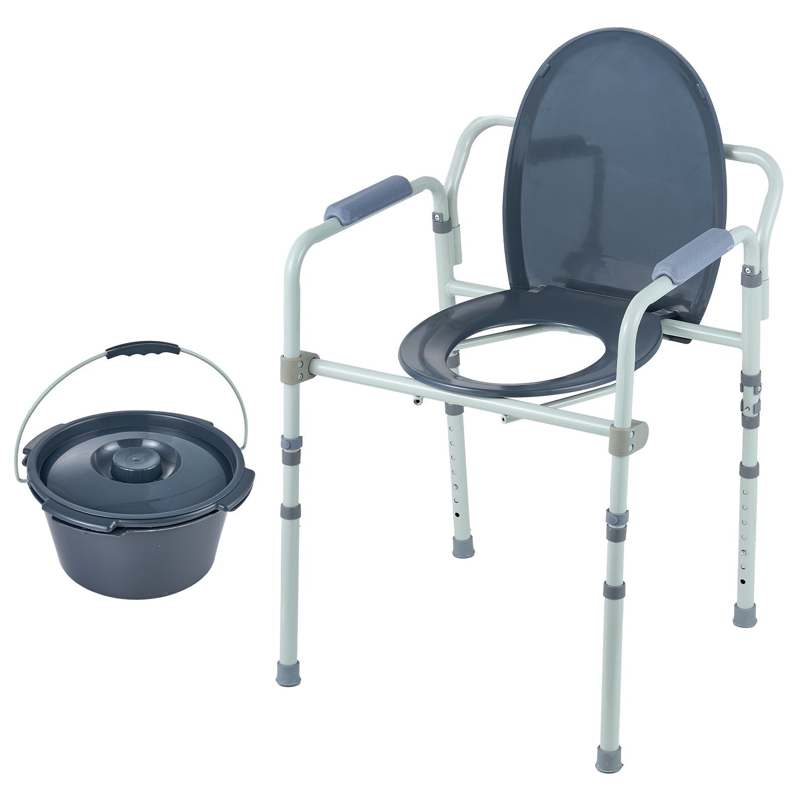 Neįgaliojo kėdė-tualetas VEVOR FBL710007, 158,8 kg apkrova