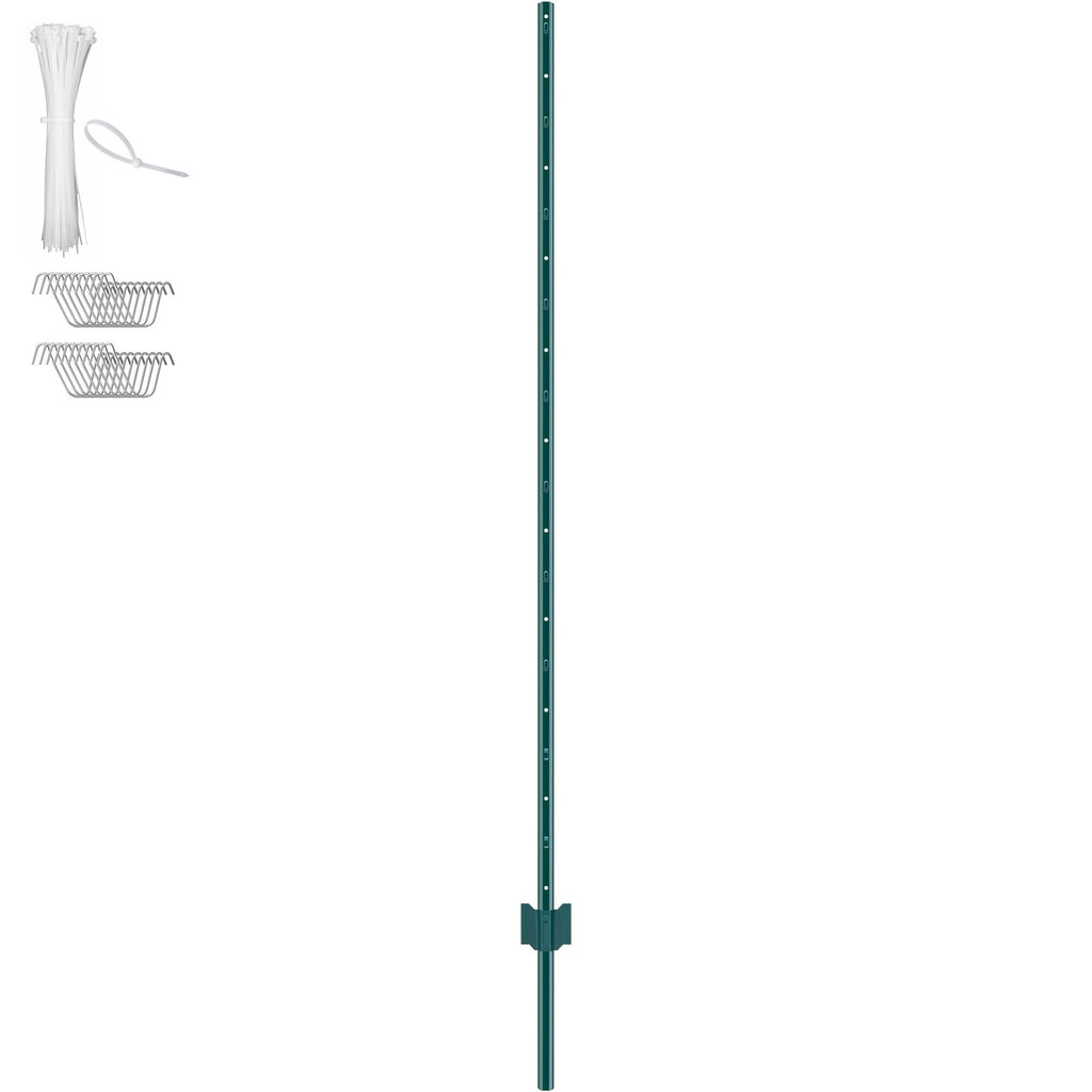 Metaliniai tvoros stulpai VEVOR 10-6ft, 182,9 cm, 10 vnt.