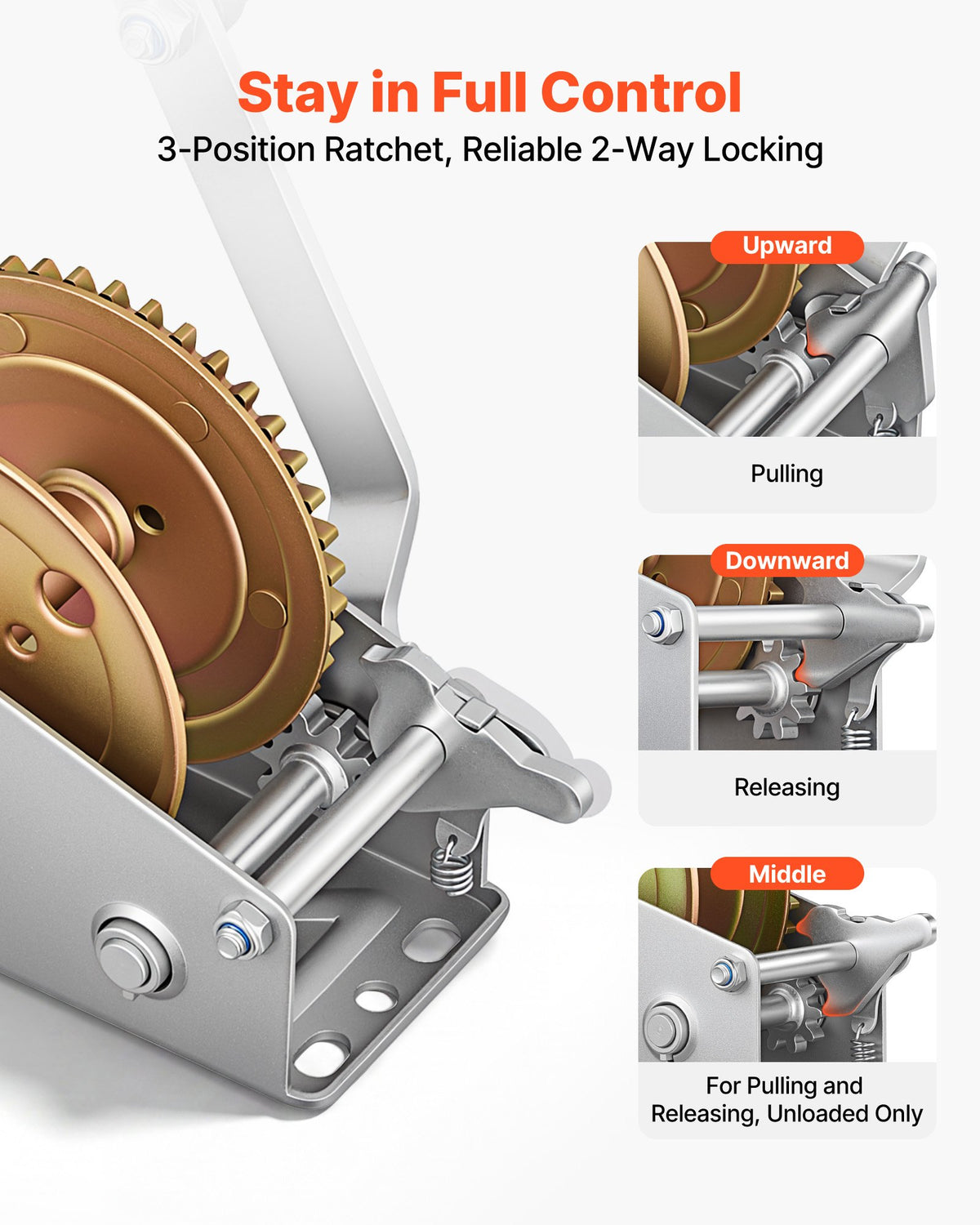 Rankinė gervė VEVOR HW1200A, 726 kg