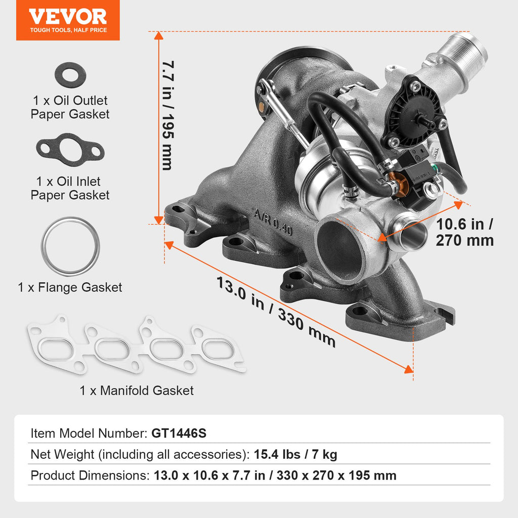 Turbokompresorius VEVOR GT1446S, Chevrolet / Buick 1.4L