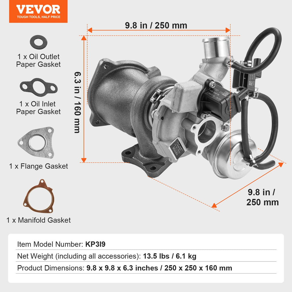 Turbokompresorius VEVOR Ford Escape 2013-2016, su tarpinių rinkiniu