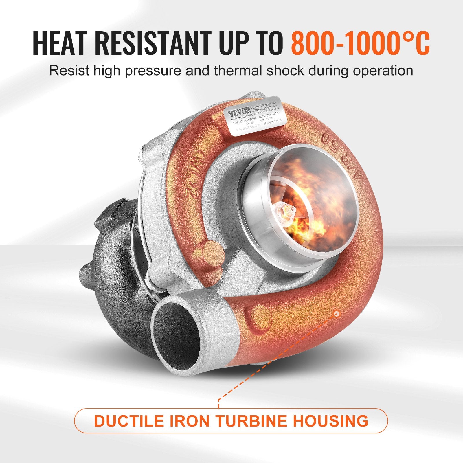 Turbokompresorius VEVOR T3T4, tinka 1.5L–4.0L varikliams