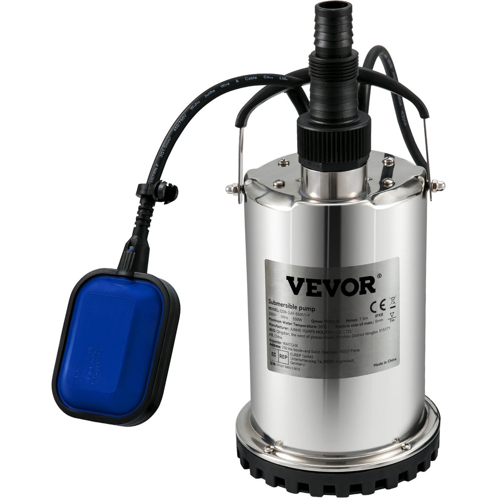 Panardinamas vandens siurblys VEVOR QSB-2JH-55051-F, 550 W
