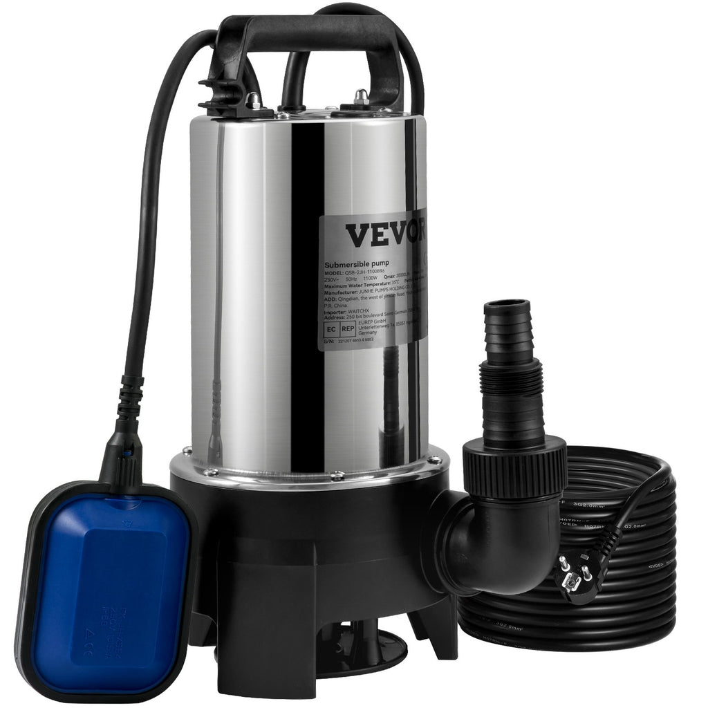 Panardinamas vandens siurblys VEVOR QSB-2JH-1100B96, 1100W