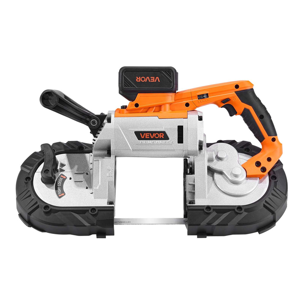 Akumuliatorinis juostinis pjūklas VEVOR BW2111, 127 mm pjovimo gylis