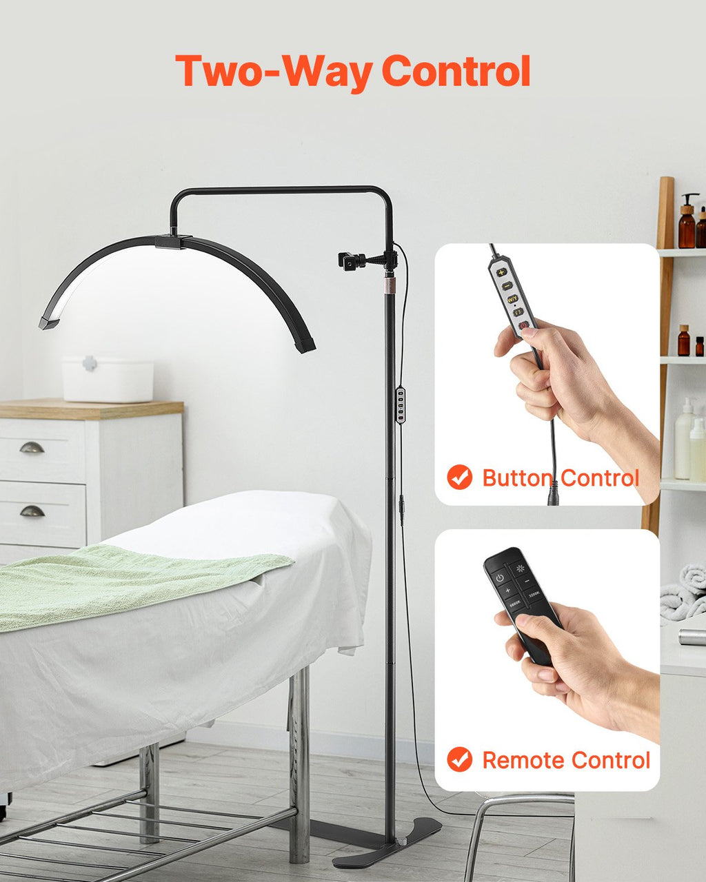 Kosmetologinė LED lempa VEVOR HD-M5X, 26 colių