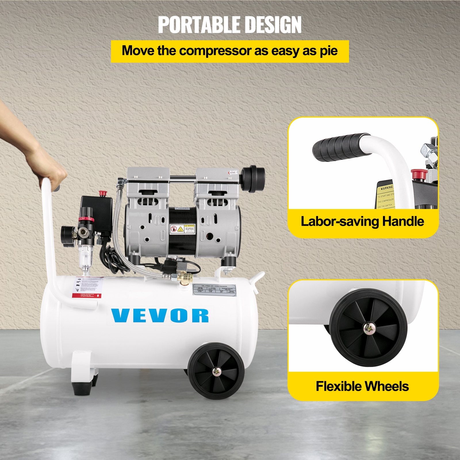 Oro kompresorius VEVOR 750W, 20,8 L