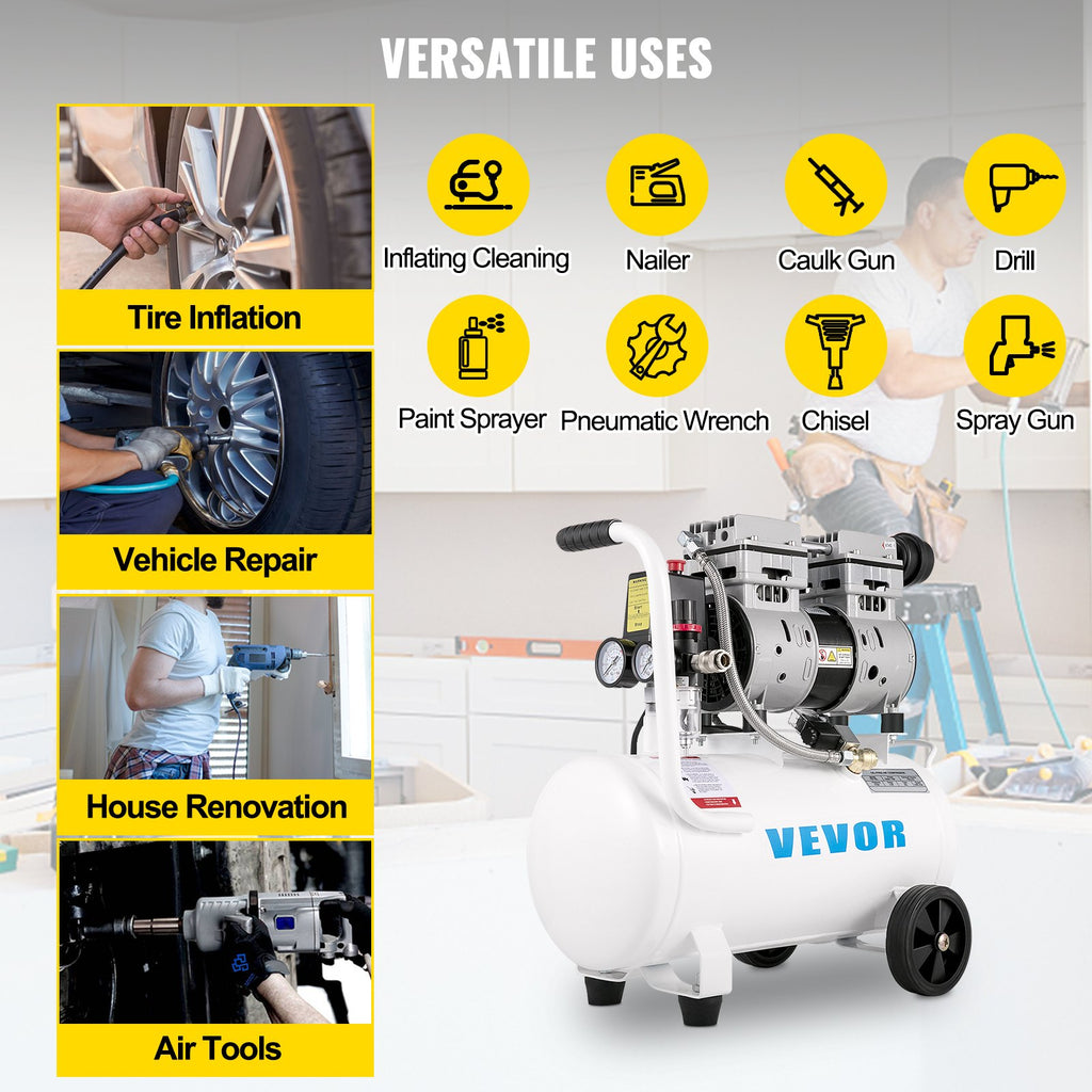 Oro kompresorius VEVOR 750W, 20,8 L