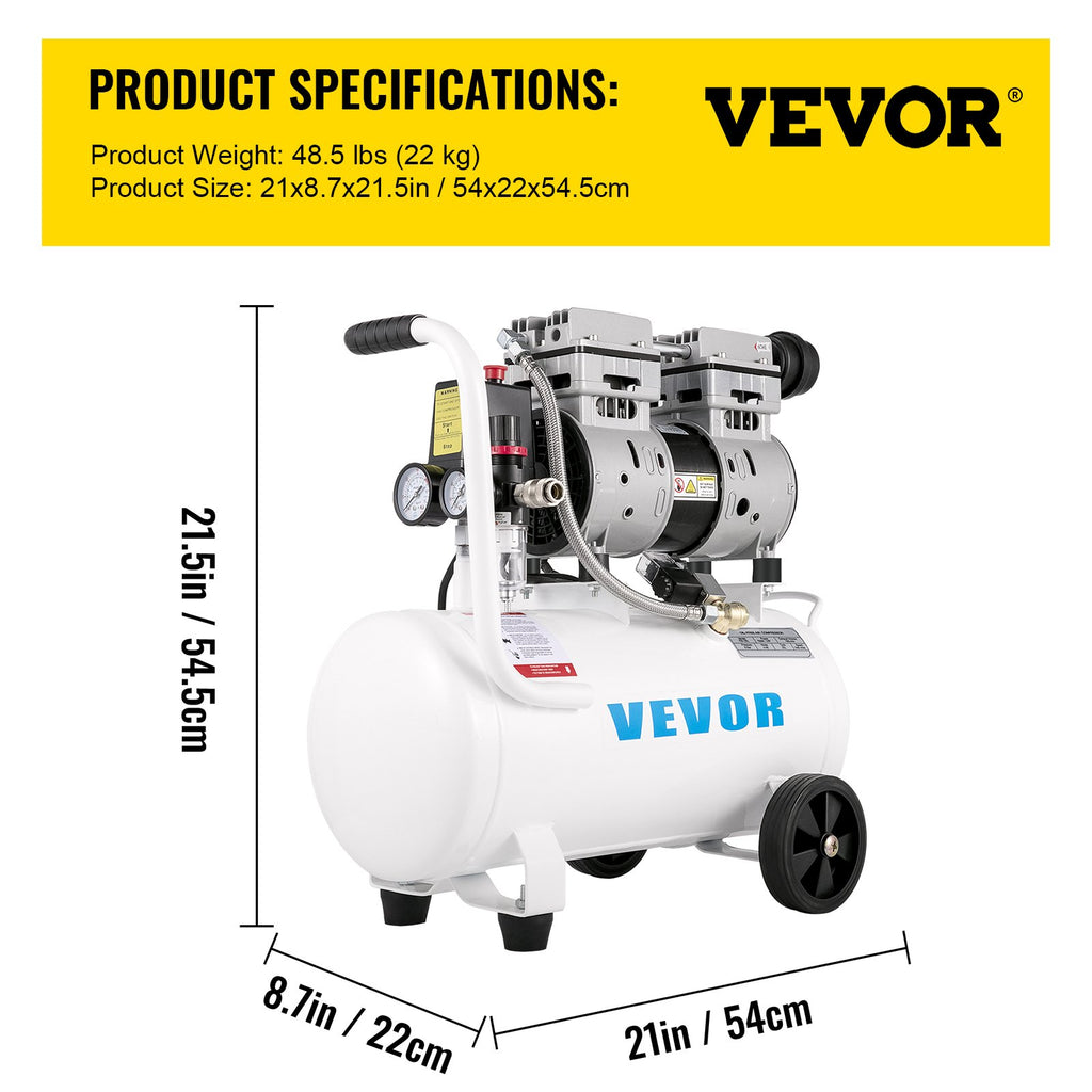 Oro kompresorius VEVOR 750W, 20,8 L