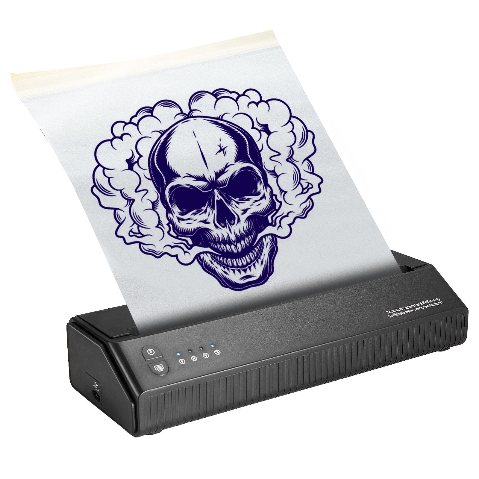 Tatuiruočių trafaretų spausdintuvas VEVOR MHT-P8008, bevielis Bluetooth ryšys