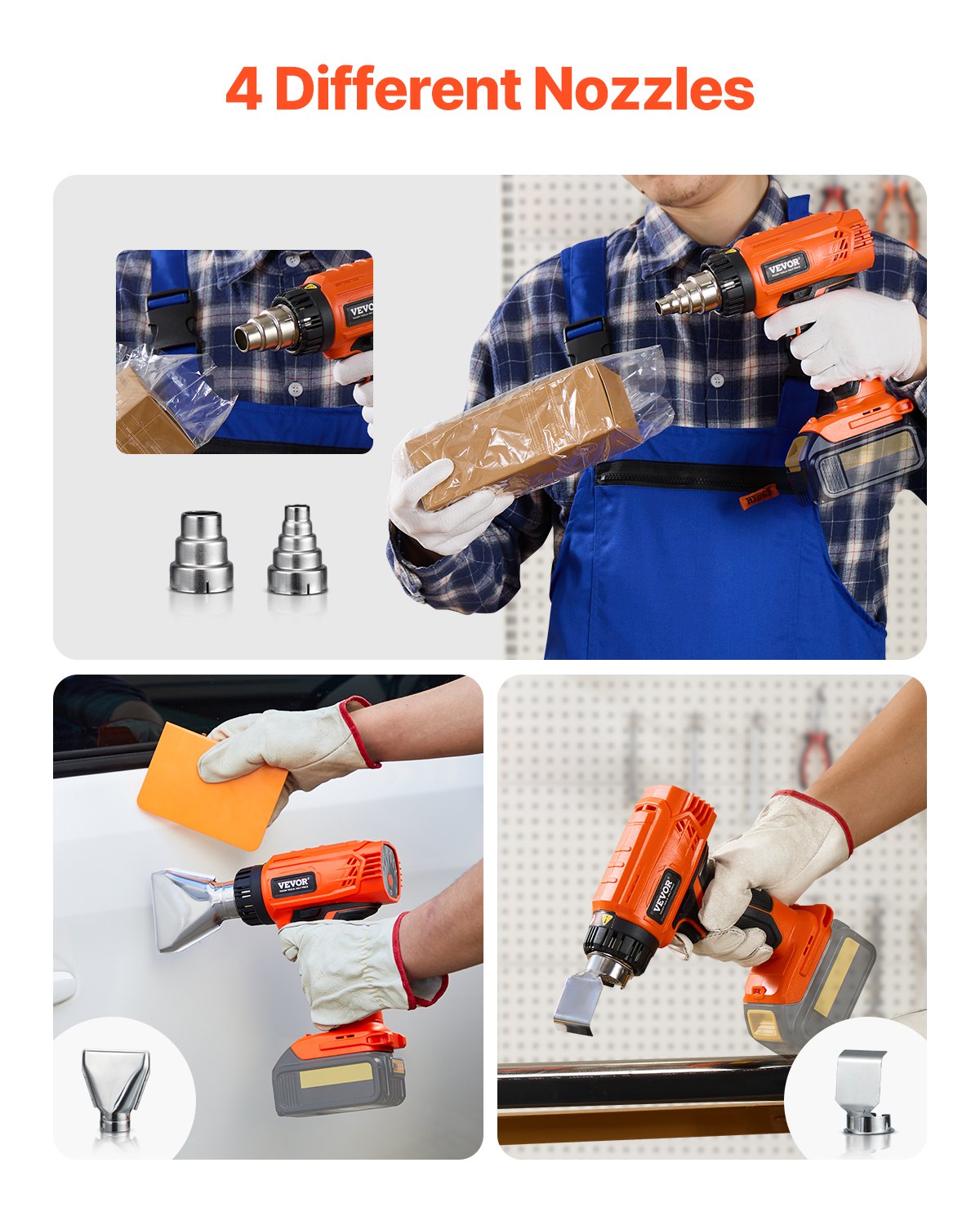 Akumuliatorinis karšto oro fenas VEVOR R005A, 550°C