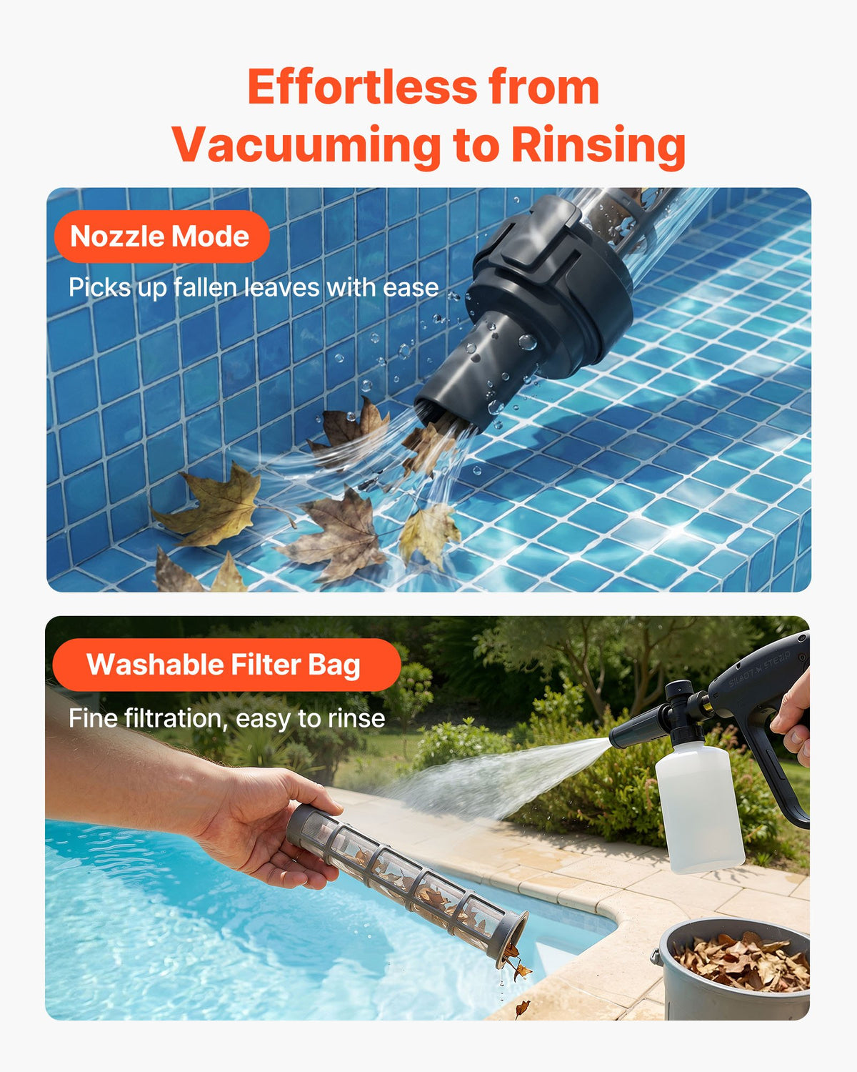 Rankinis baseino siurblys VEVOR PJV21A, 32 l/min