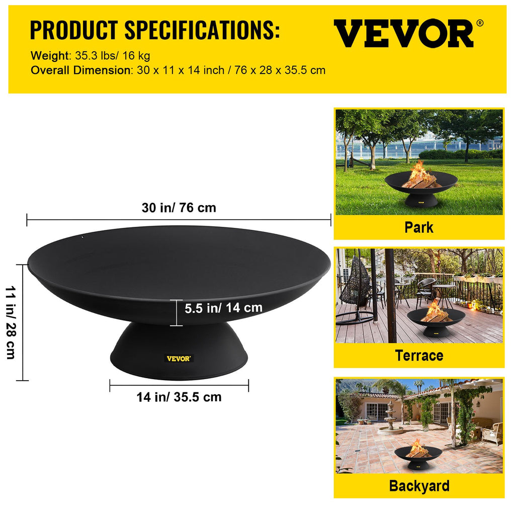 Lauko laužavietė VEVOR VV-FPB-30.5, 76 cm