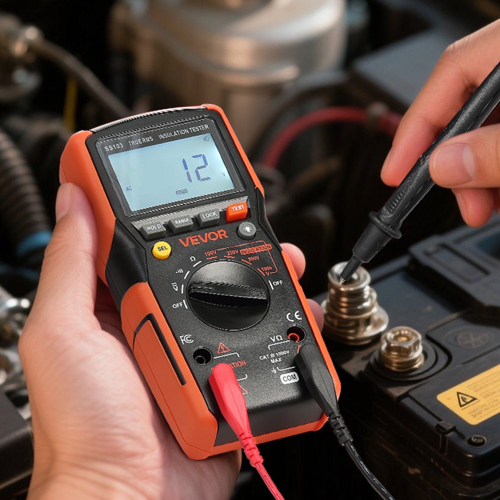 Skaitmeninis multimetras VEVOR SS103, 1000V AC/DC