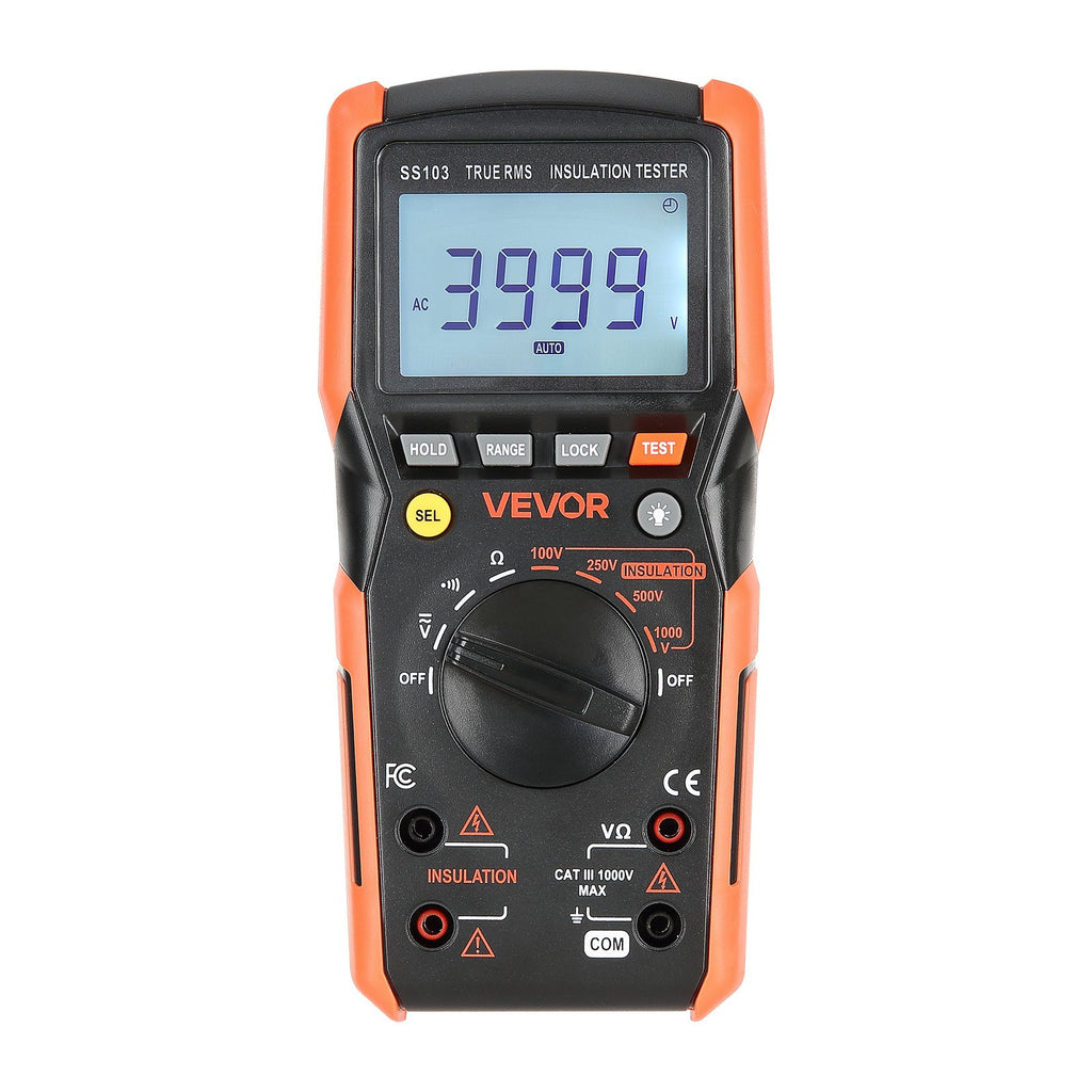 Skaitmeninis multimetras VEVOR SS103, 1000V AC/DC