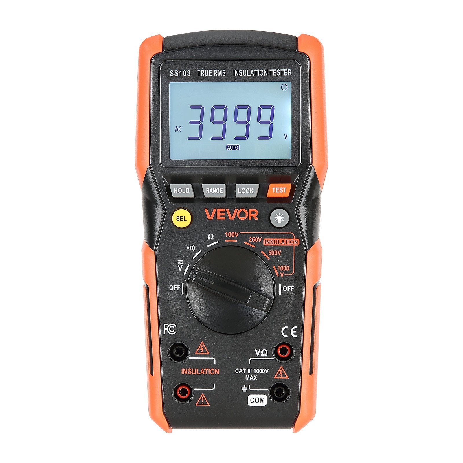 Skaitmeninis multimetras VEVOR SS103, 1000V AC/DC